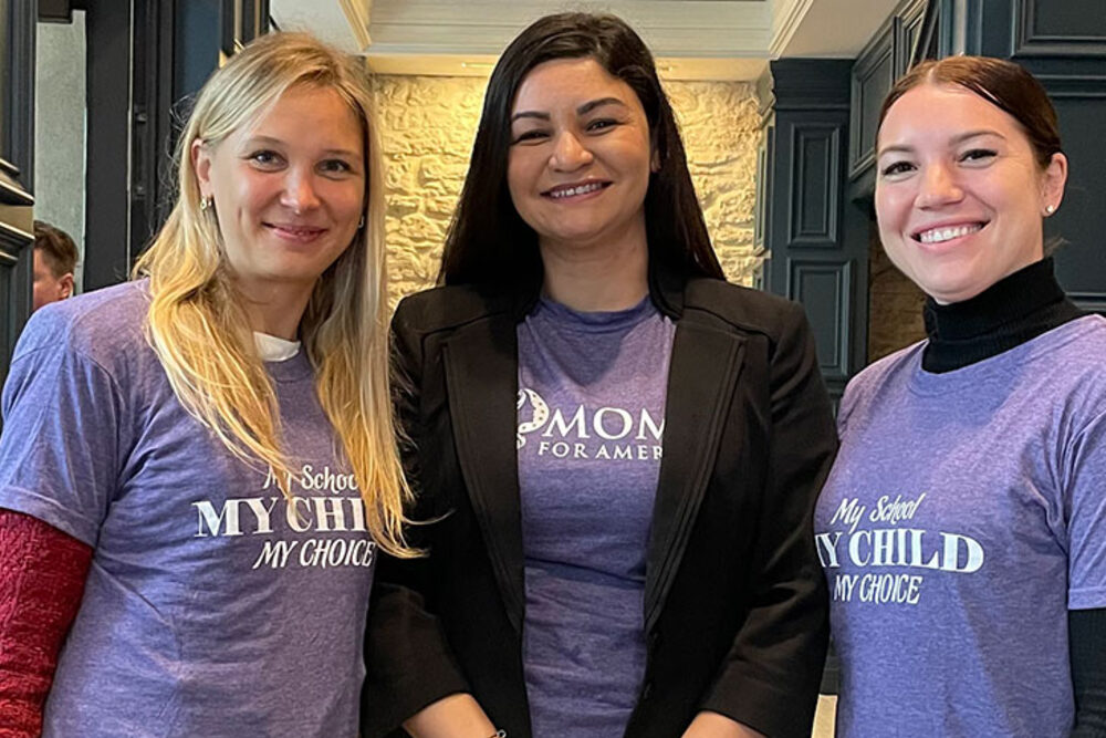 Moms for America members together indoors